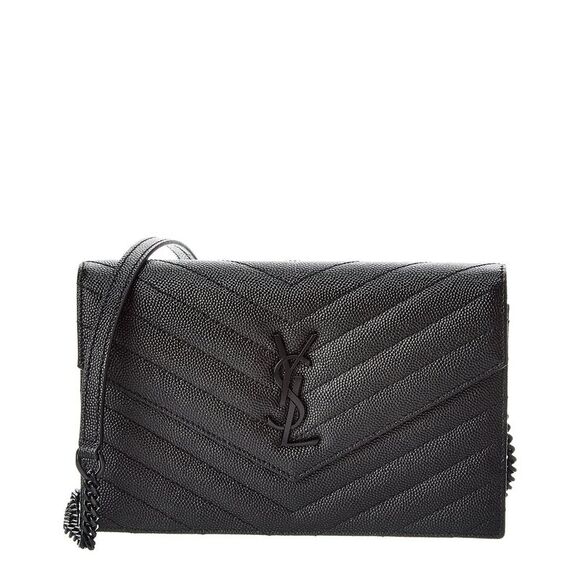 Saint Laurent Cassandre Matelasse Leather Shoulder Bag, Black - Picture 1 of 5